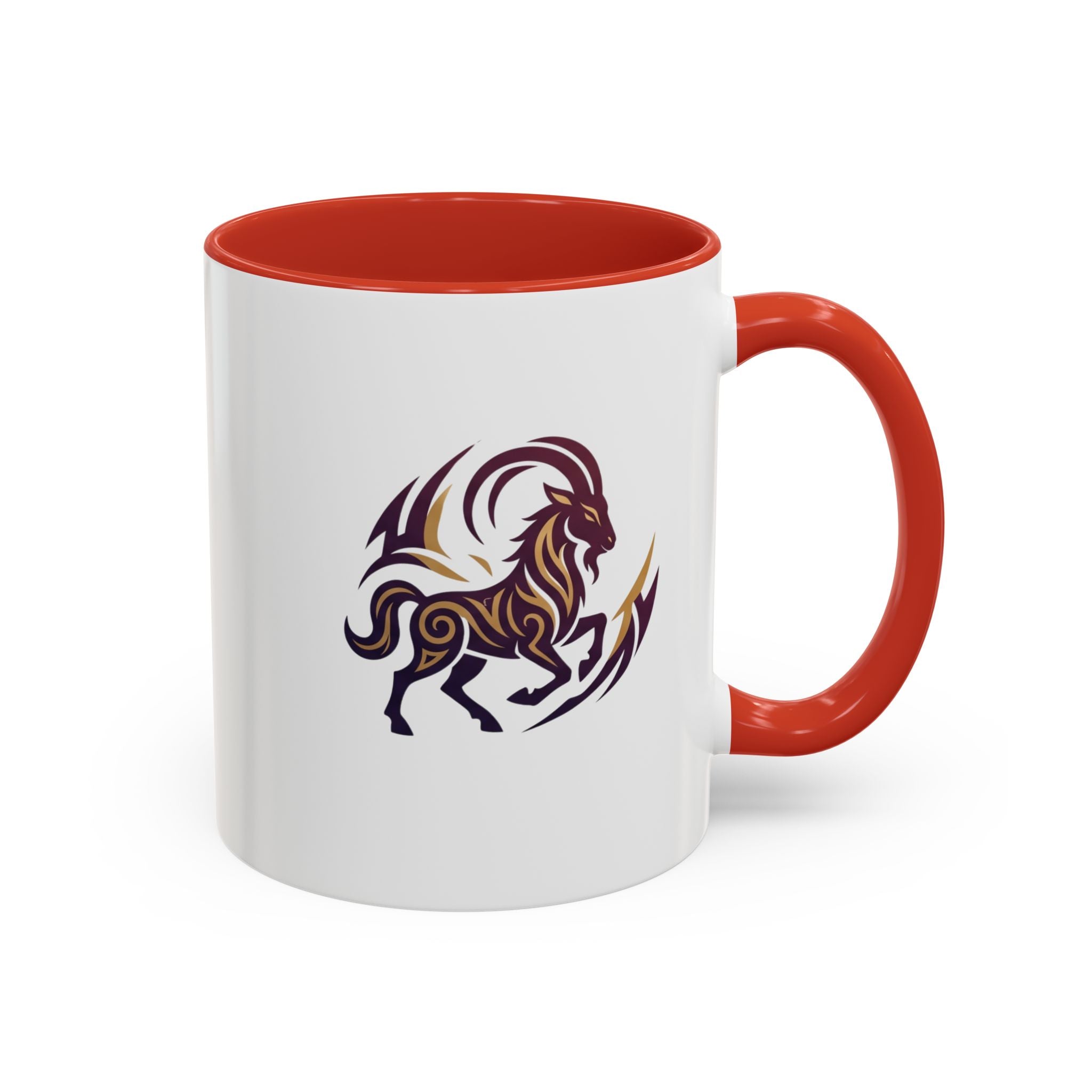 Capricorn Tribal Goat Accent Coffee Mug — Zodiac Horoscope Gift