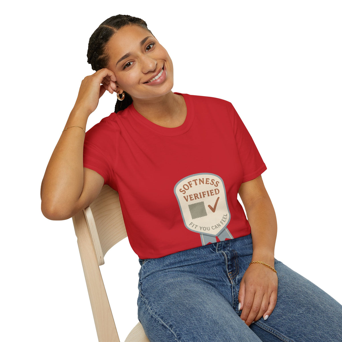 Softness Verified Badge T-Shirt — Cozy Comfort Graphic Tee - Trending Now - October 2026
