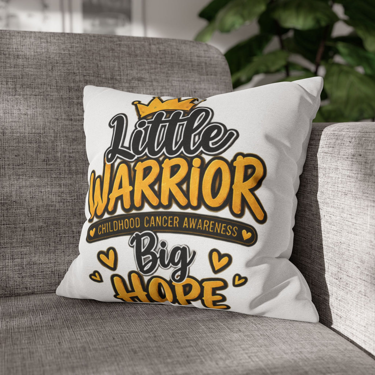 Pillowcase — "Little Warrior, Big Hope" Childhood Cancer Awareness
