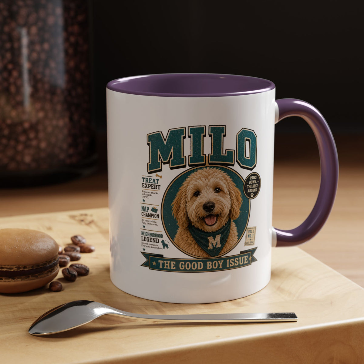 Milo Bailey Dog Dad Mom Milo Dog Coffee Mug — 'The Good Boy Issue' Accent