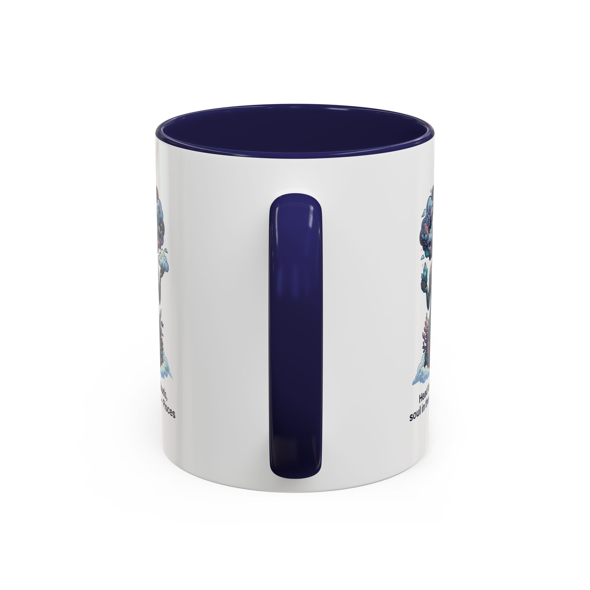 Pisces Coffee Mug — "Head in the clouds, soul in the deep" Accent Mug