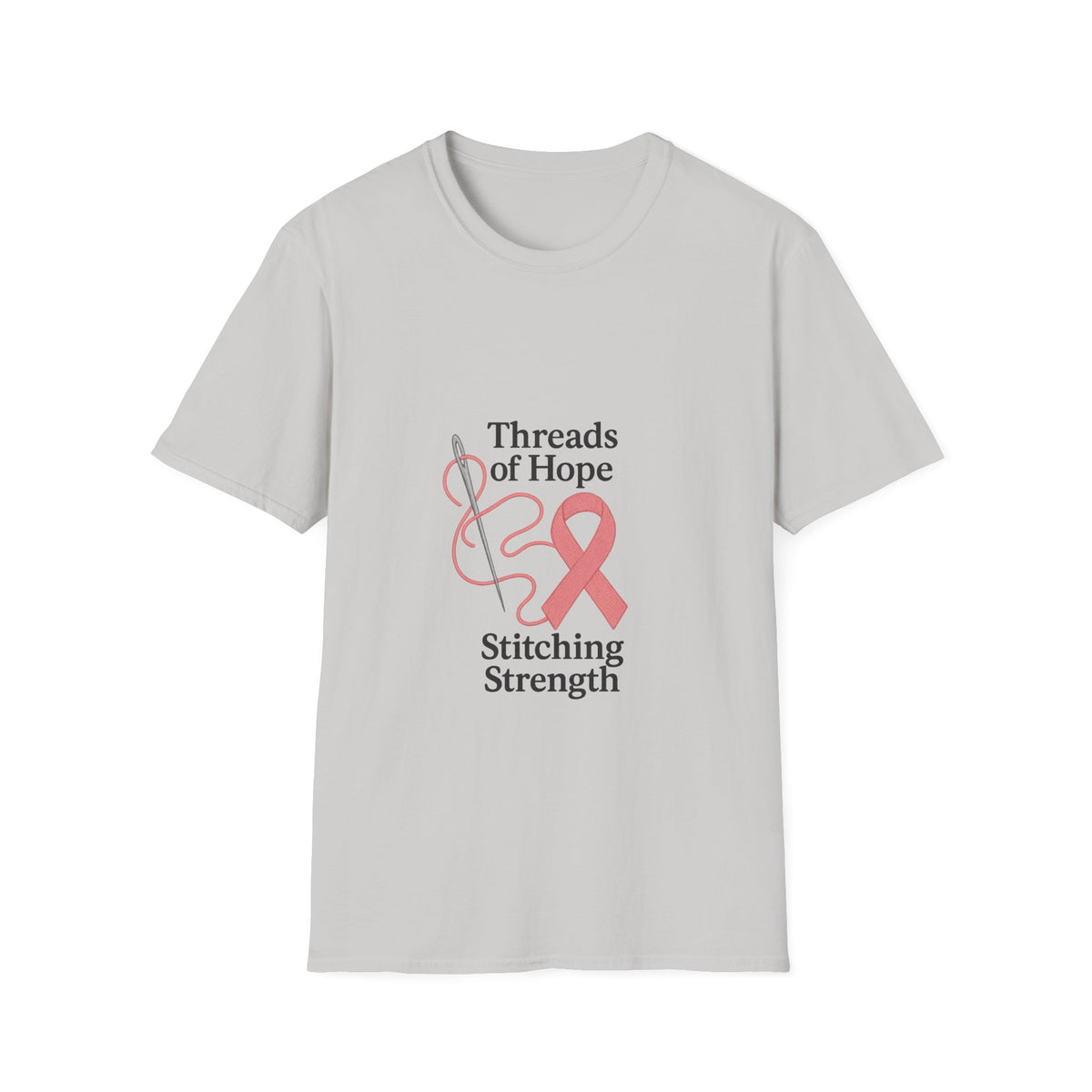 Threads of Hope Breast Cancer Awareness T-Shirt — Stitching Strength Ribbon - Trending Now - October 2026