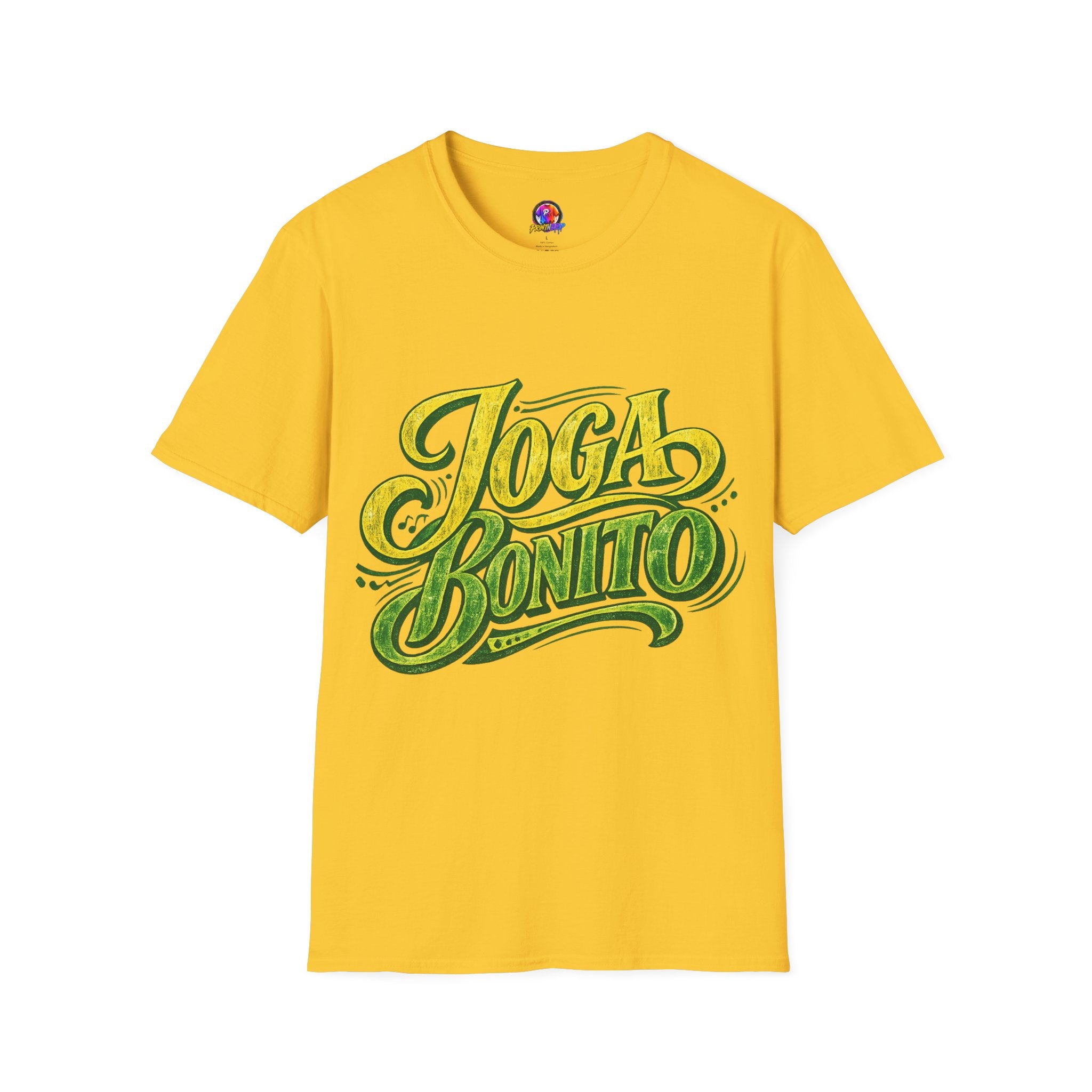 Brazil T-Shirt — 'Joga Bonito' Vintage Soccer Script Tee