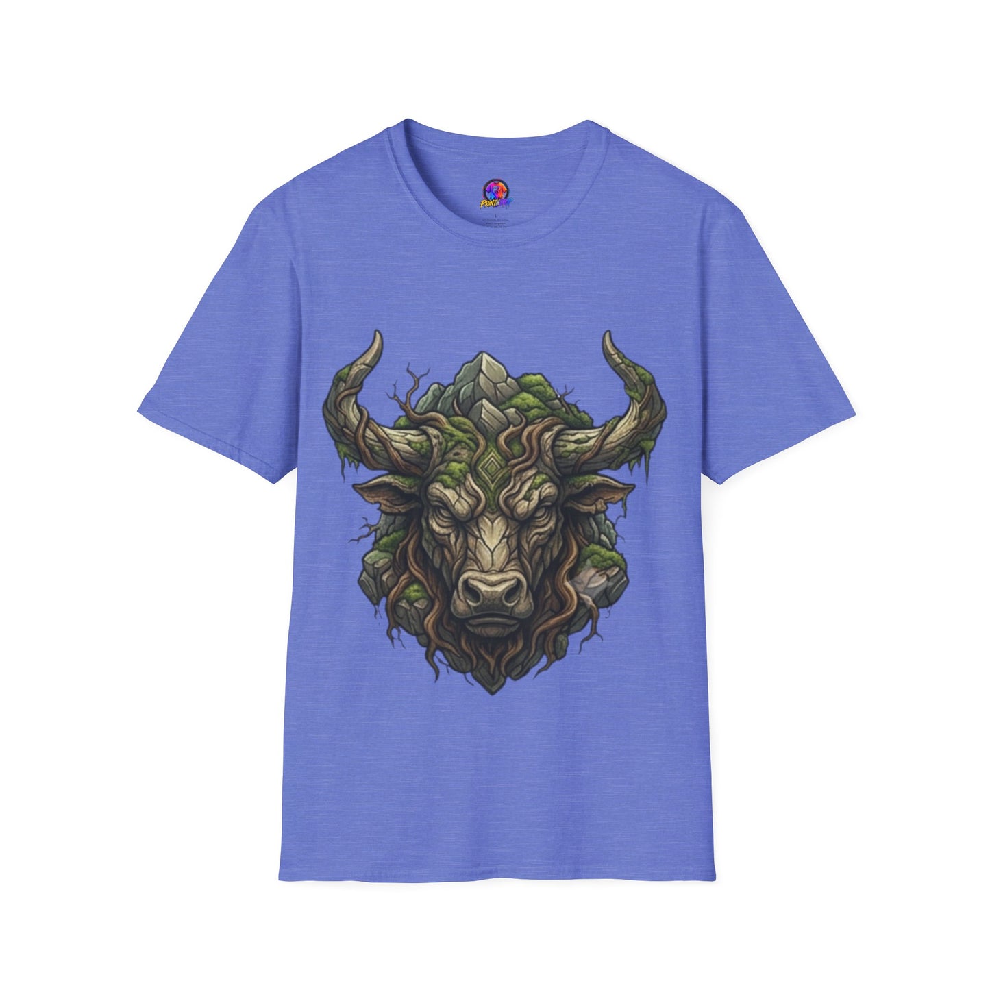 Forest Spirit Bull T-Shirt — Greenwood Celtic Nature Bull Design