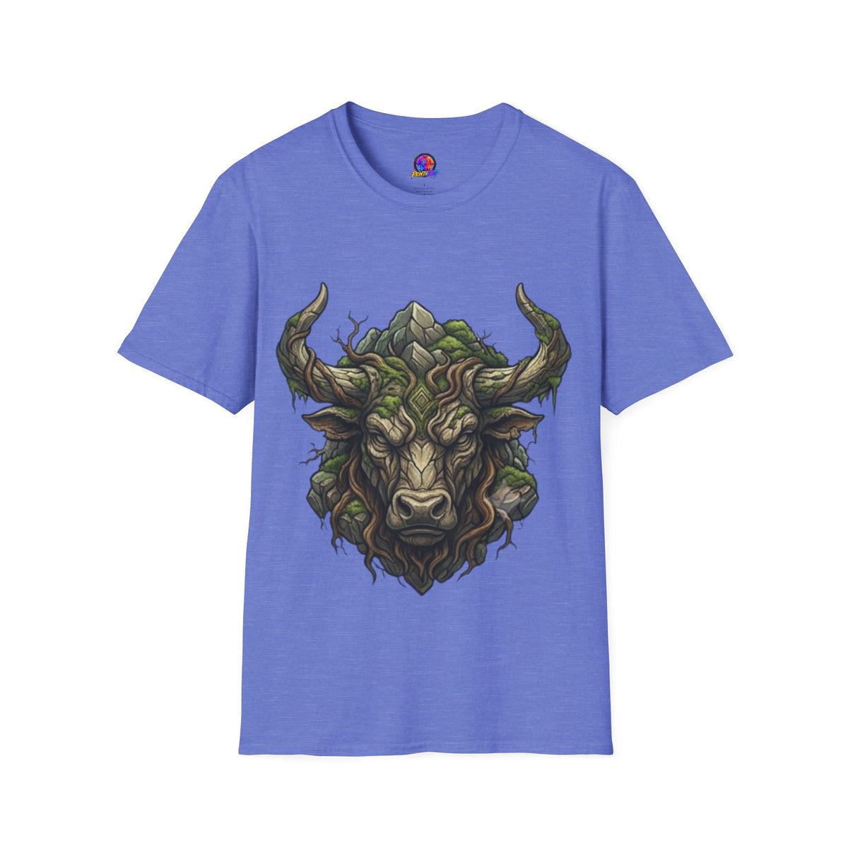 Forest Spirit Bull T-Shirt — Greenwood Celtic Nature Bull Design
