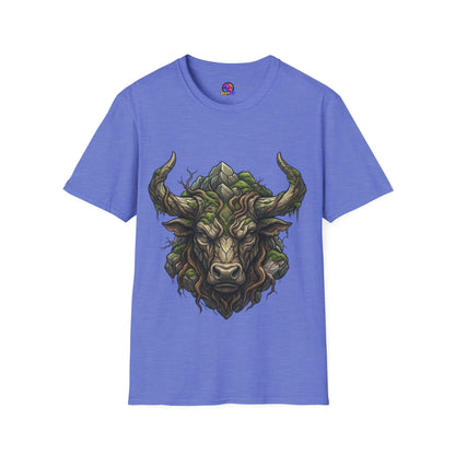 Forest Spirit Bull T-Shirt — Greenwood Celtic Nature Bull Design