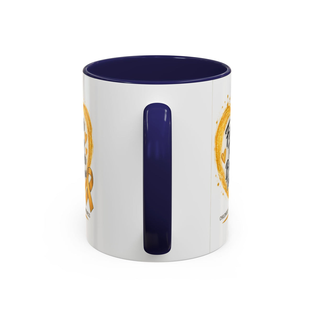 Childhood Cancer Awareness Coffee Mug – "Fighter Today Brighter Tomorrow" (Accent 11/15oz)
