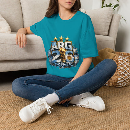 Argentina 26 Forever T‑Shirt — ARG Soccer World Cup 3‑Star Fan Tee