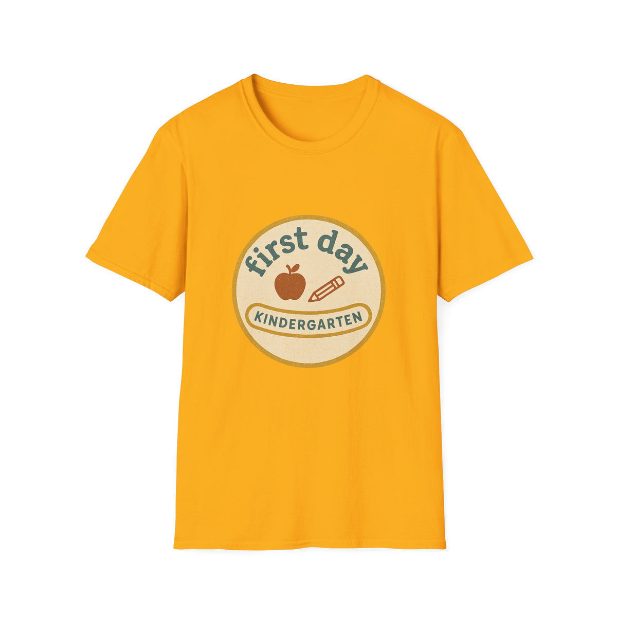 First Day Kindergarten Badge T-Shirt — Cute Back-to-School Tee for Teachers & Parents - Trending Now - August 2026
