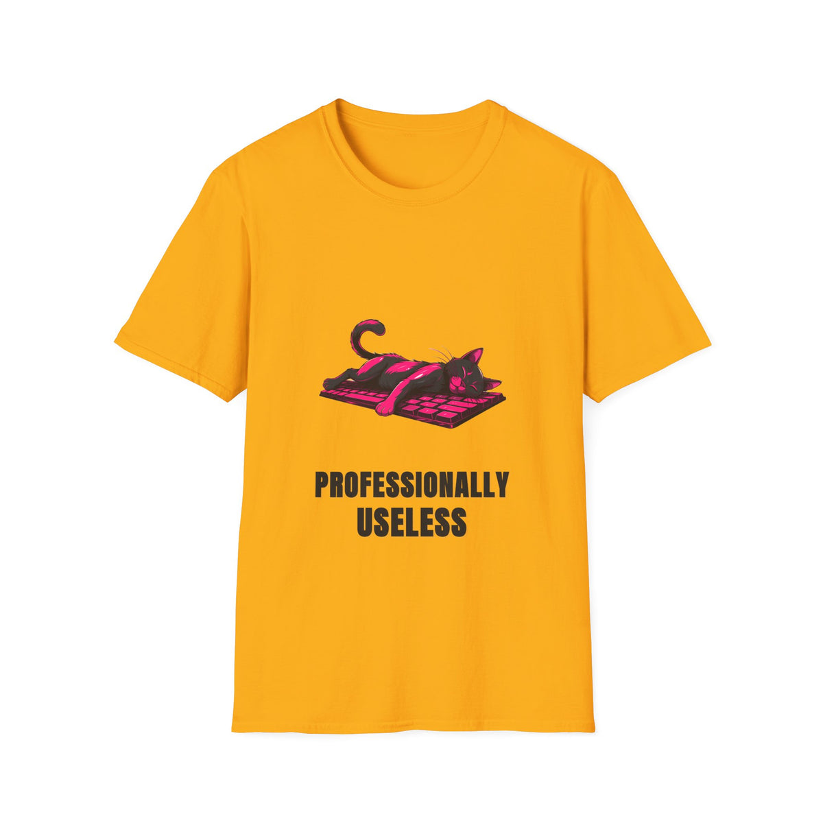 T‑Shirt — 'Professionally Useless' Relaxed Cat Graphic Tee - Trending Now - August 2026