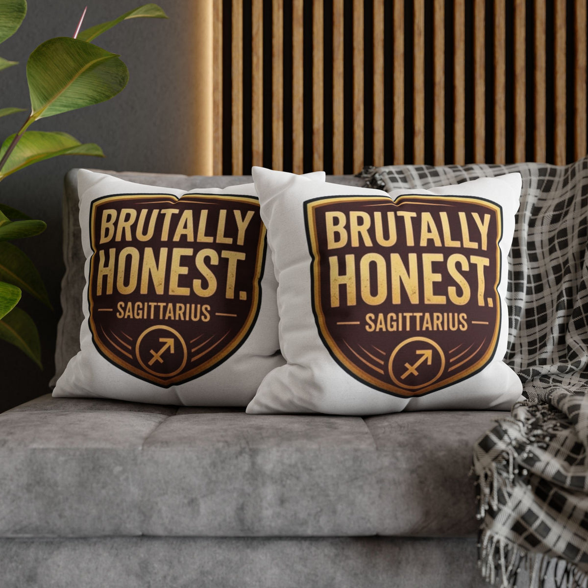 Sagittarius Brutally Honest Sagittarius Pillowcase — Zodiac Astrologer Accent Pillow