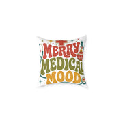 Merry Medical Mood Holiday Modern Day Christmas Throw Pillow