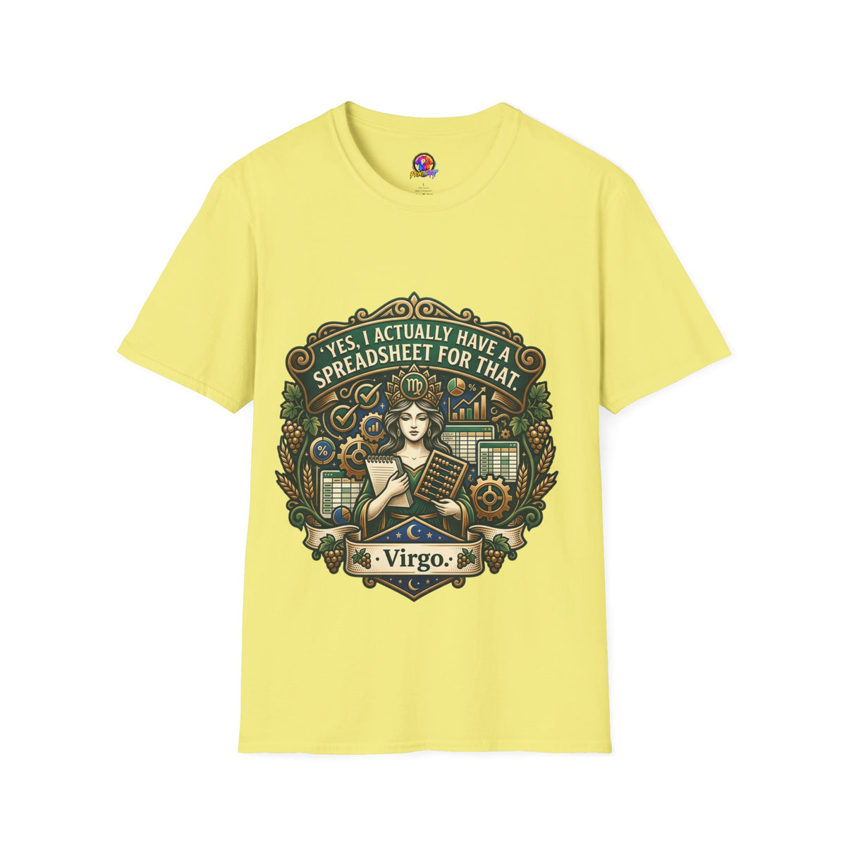 Virgo Zodiac T‑Shirt — "Yes, I Actually Have a Spreadsheet for That"