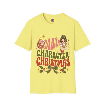 Christmas T-Shirt — "Main Character Christmas" Graphic Tee (Holiday Mom Aesthetic)