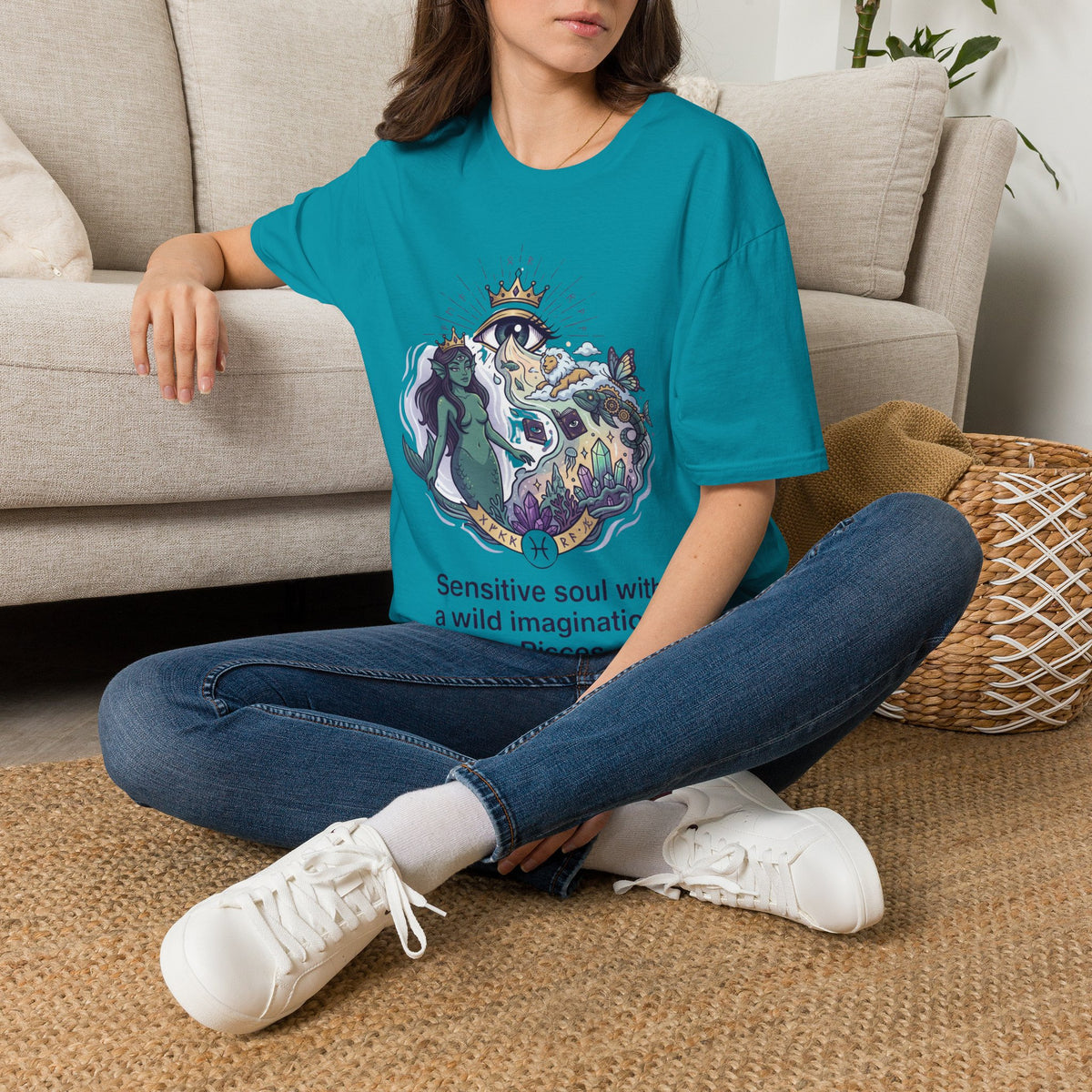 Mystical Mermaid Eye T-Shirt — 'Sensitive soul with a wild imagination' Graphic Tee