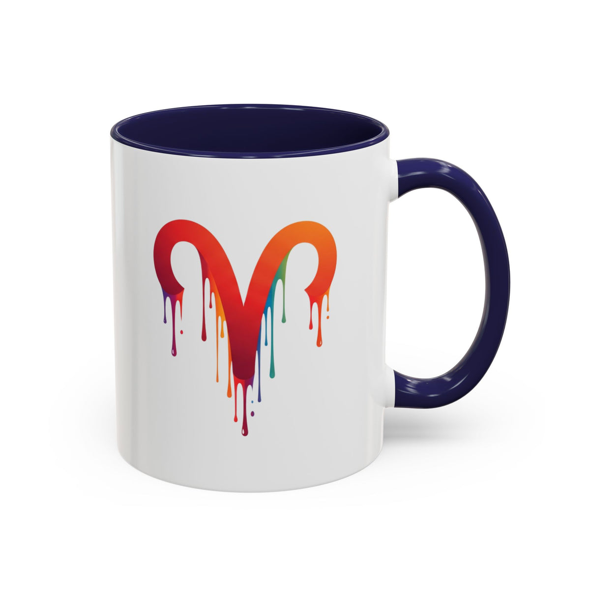 Aries Zodiac Rainbow Drip Aries Coffee Mug — Zodiac Astrology Accent Mug