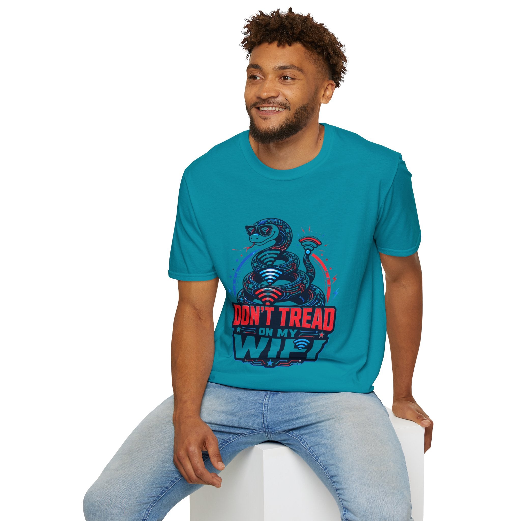 Don’t Tread on My WiFi T-Shirt — Patriotic Gadsden Snake WiFi Tee