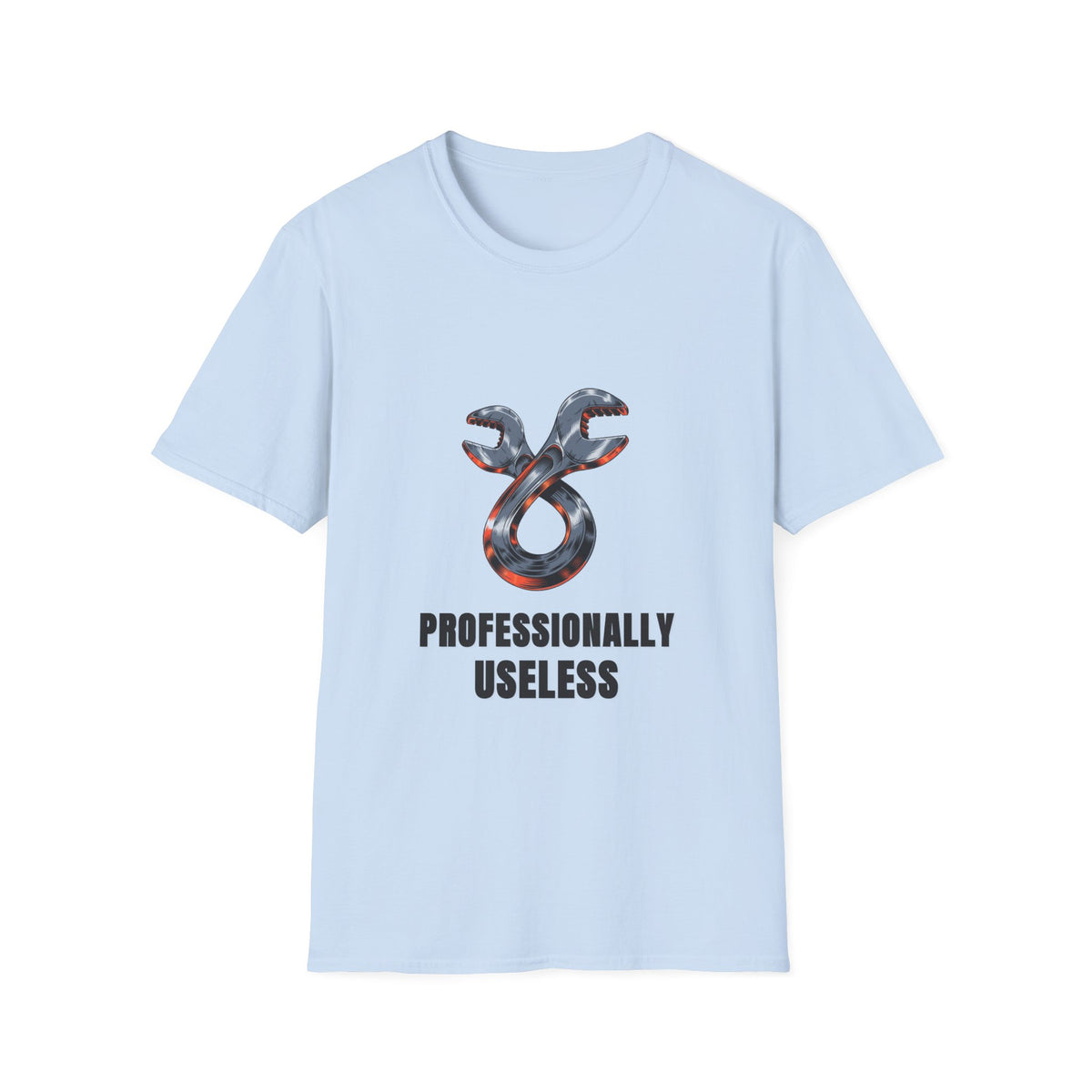 T-Shirt — 'Professionally Useless' Wrench Graphic Tee - Trending Now - August 2026