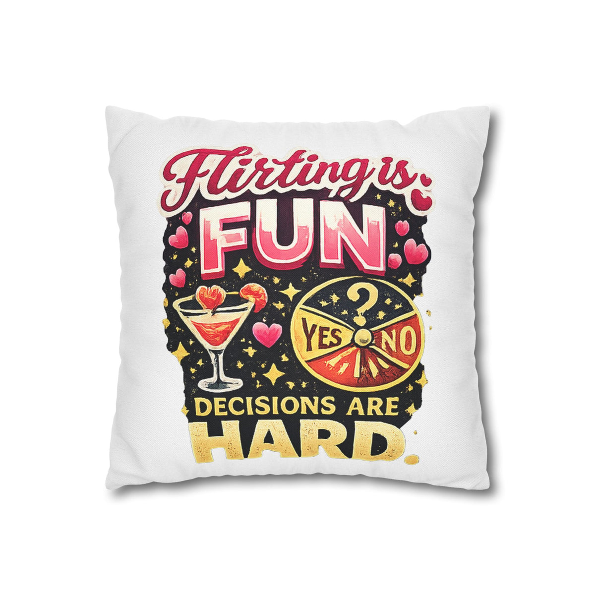 Libra Zodiac Flirting Is Fun Spun Polyester Square Pillowcase