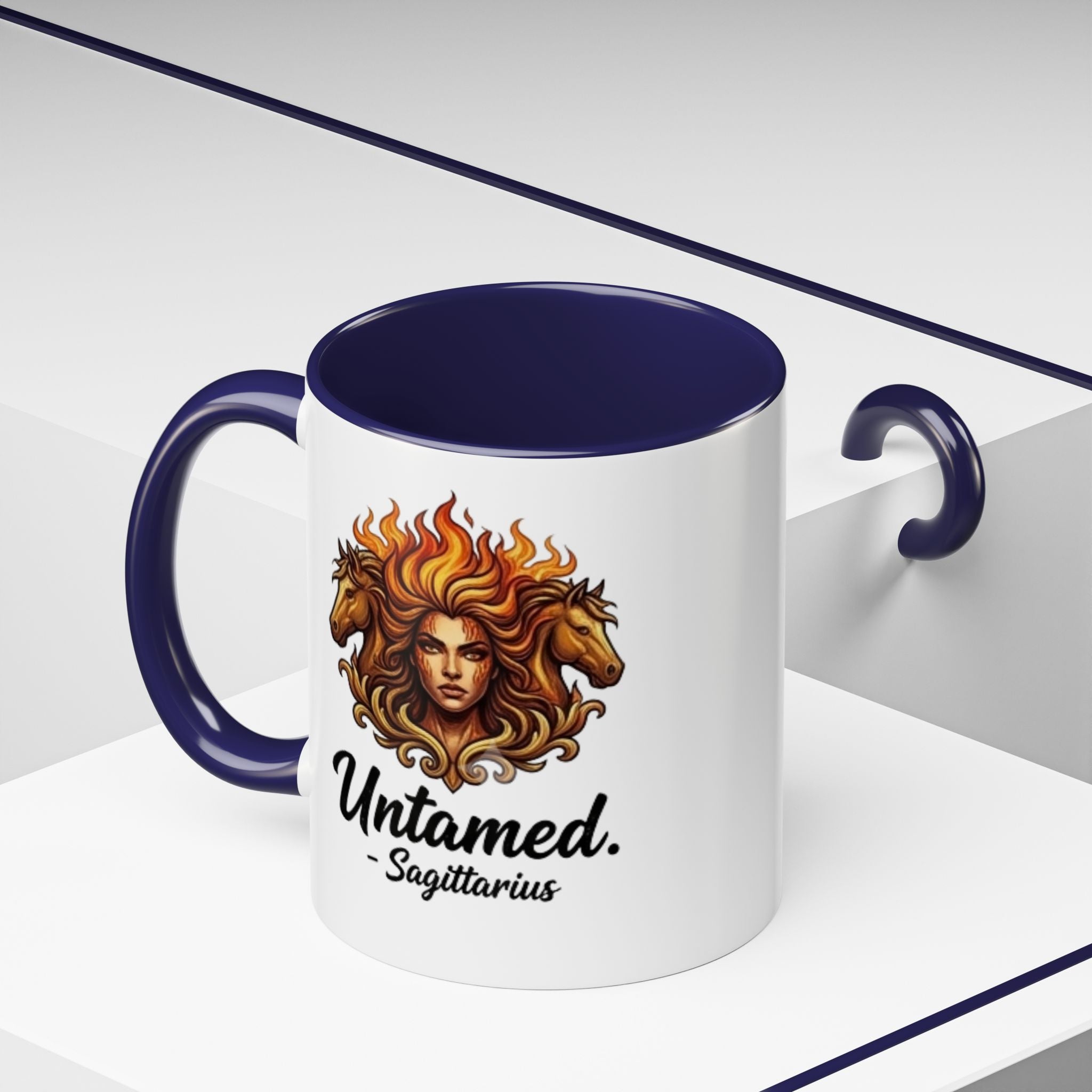 Untamed Sagittarius Accent Coffee Mug – Zodiac Astrology Gift (11/15oz)