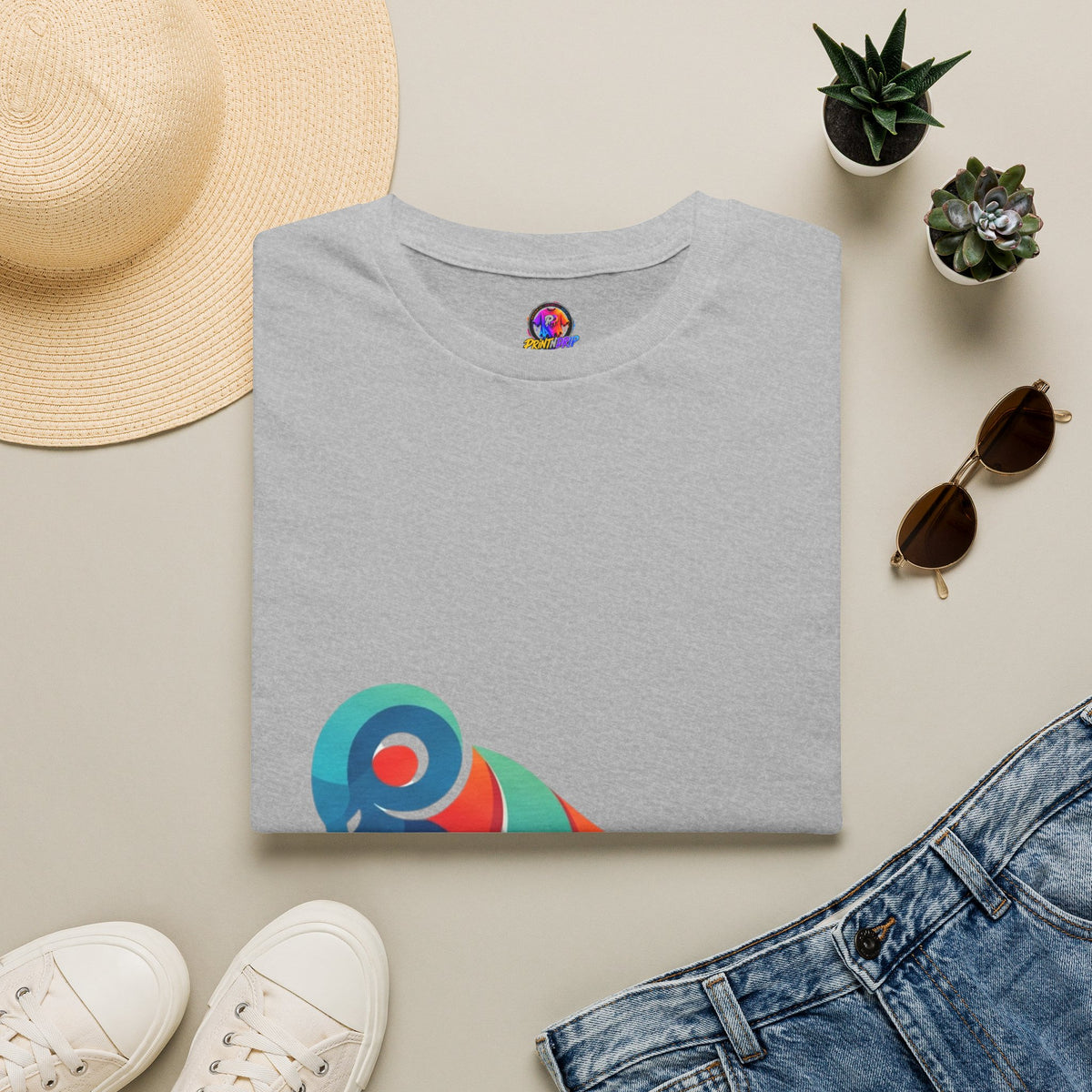 Aries Zodiac  Colorful Ram T-Shirt — Abstract Multicolor Aries Graphic Tee