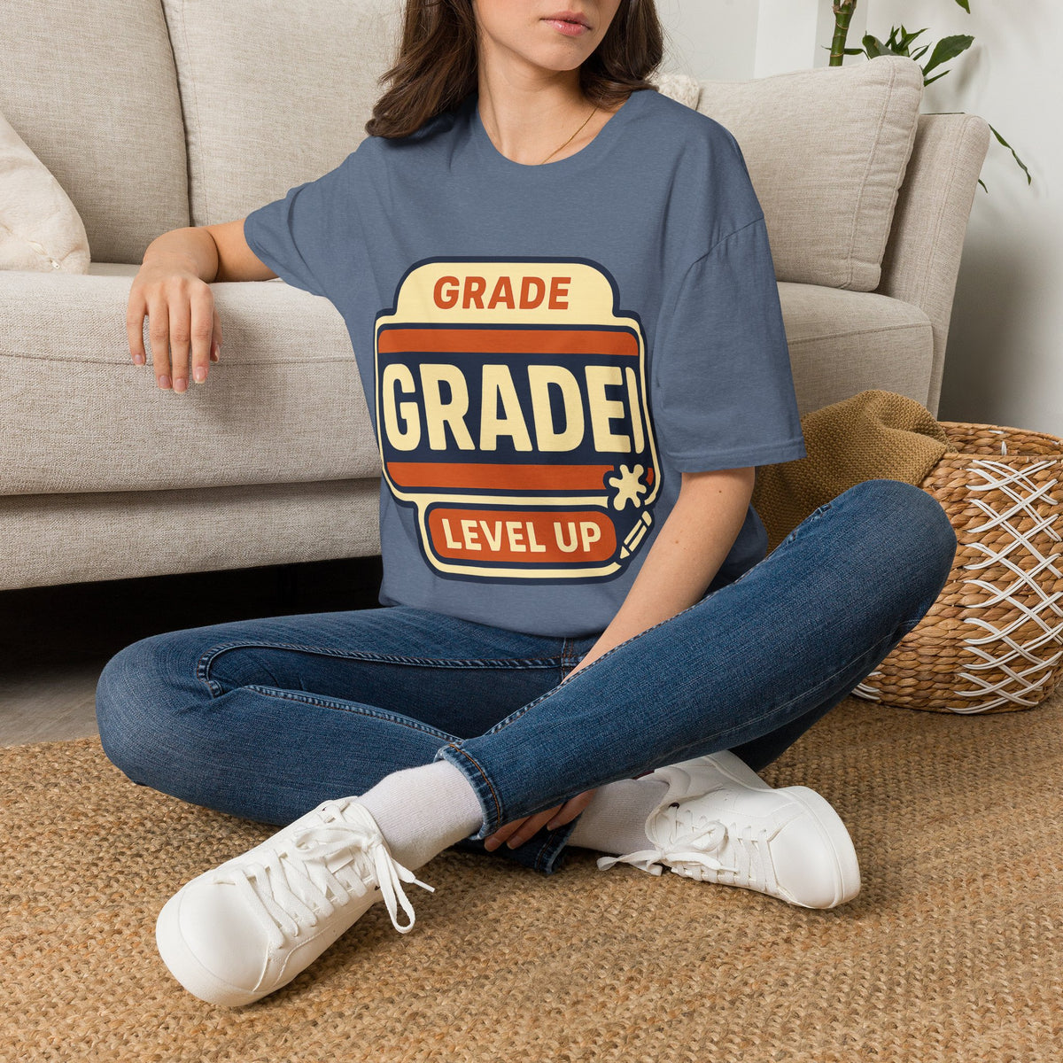 Grade Up Retro Badge T‑Shirt — "GRADE! LEVEL UP" Gamer Teacher Gift - Trending Now - August 2026