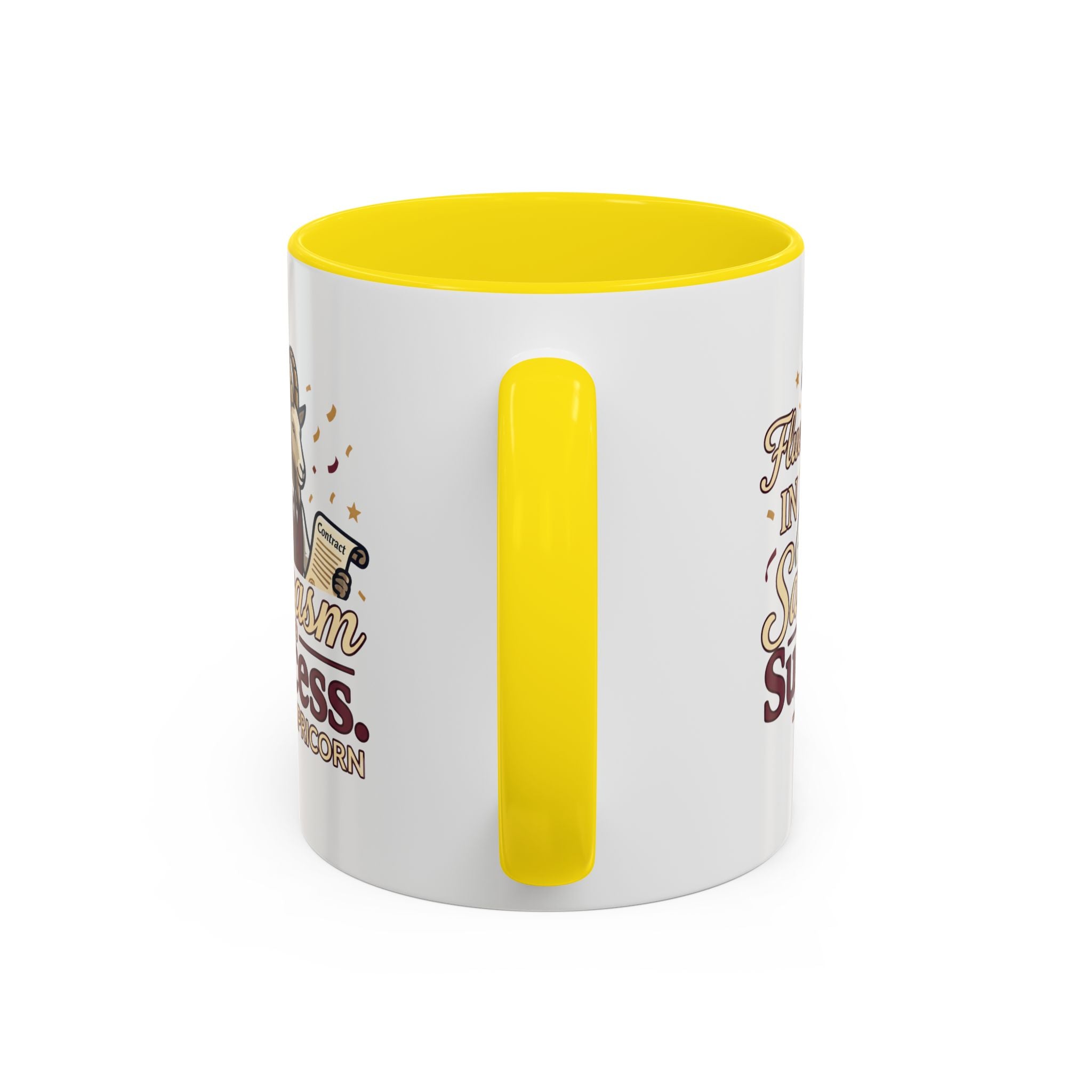Capricorn Coffee Mug — "Fluent in Sarcasm and Success" Accent Mug