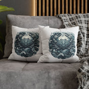 Cancer Zodiac Ocean Crab Decorative Pillowcase — Nautical Coastal Accent