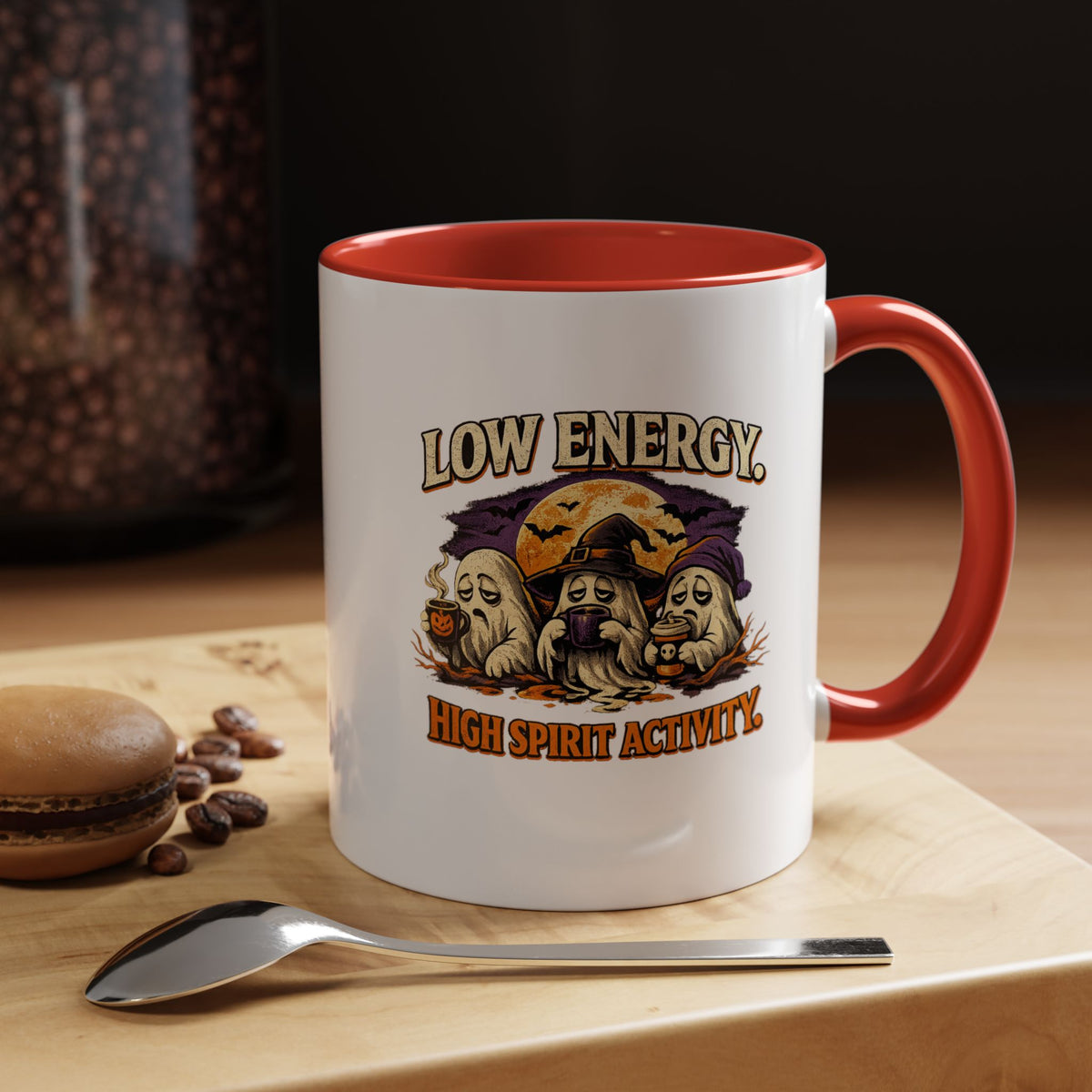 Halloween  Low Energy High Spirit  Accent Coffee Mug