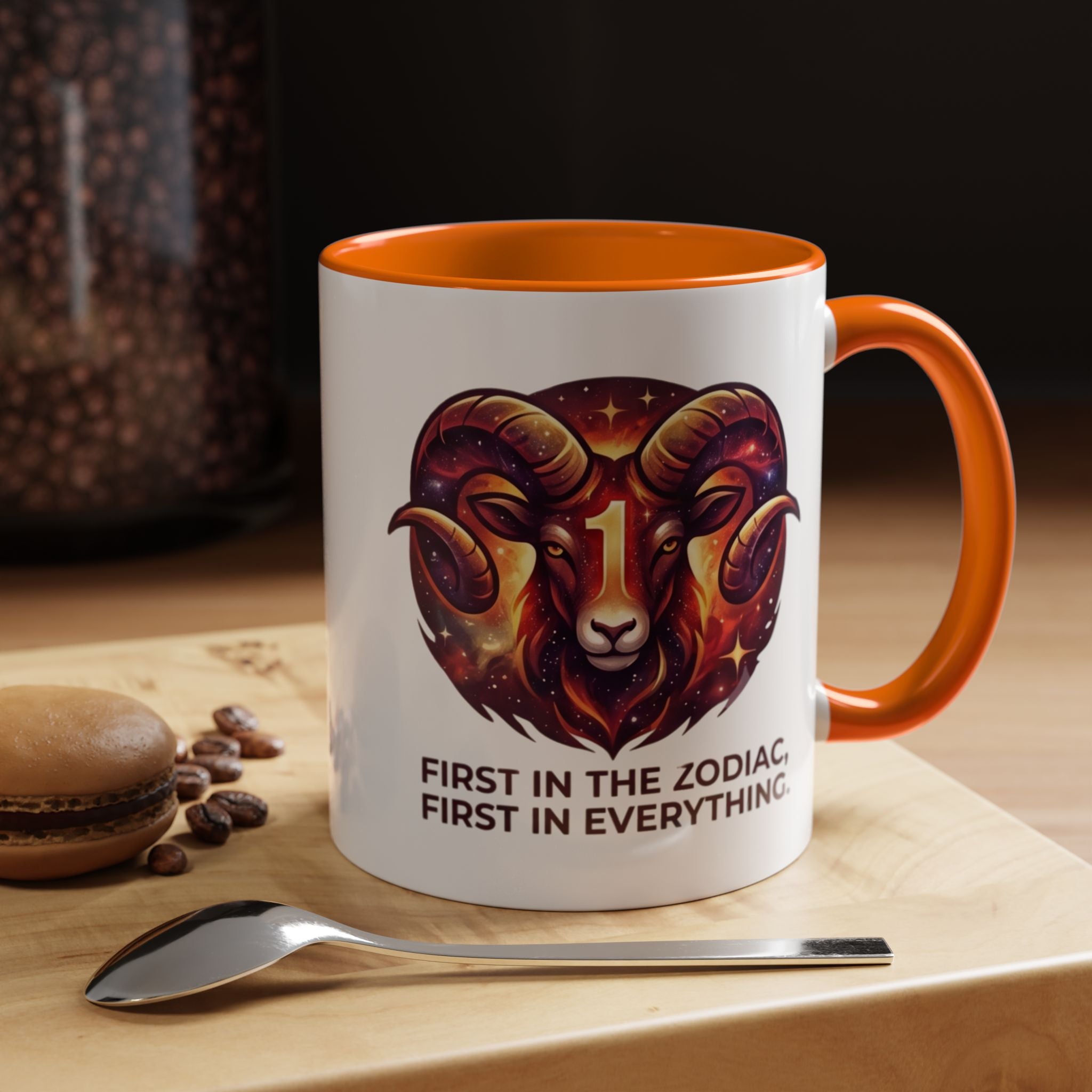 Aries Zodiac Coffee Mug — "First in the Zodiac, First in Everything" Accent Mug