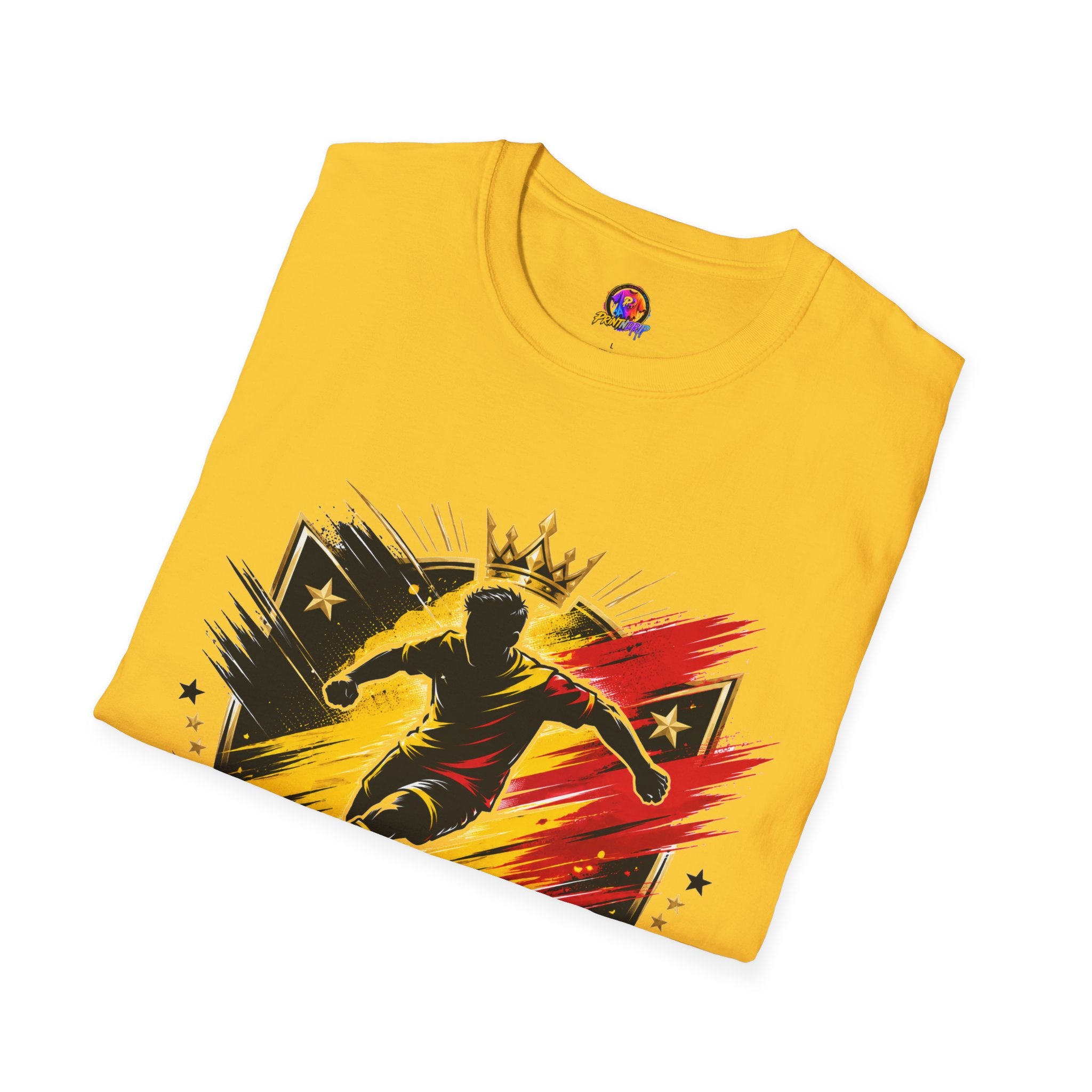 Belgium Soccer T-Shirt — 'Tricolor Strike' Graphic Jersey Tee