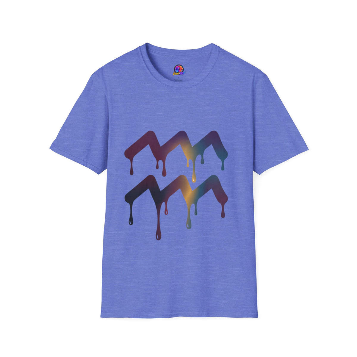 Dripping Mountain Graphic Tee — Vaporwave Sunset T-Shirt