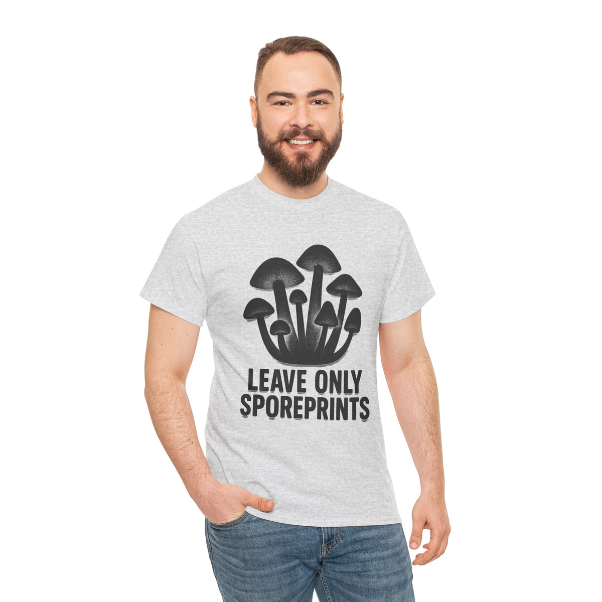 Mushroom Tee — "Leave Only Sporeprints" Eco Nature Graphic Shirt - Trending Now - August 2026