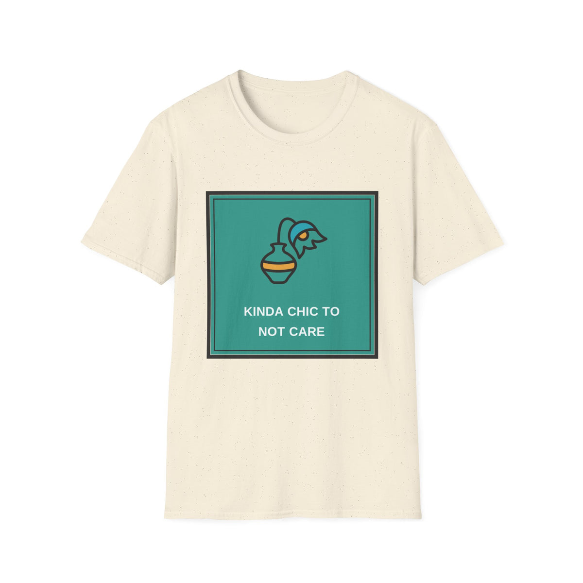 Graphic Tee — "Kinda Chic To Not Care" Minimalist Vase Design - Trending Now - August 2026