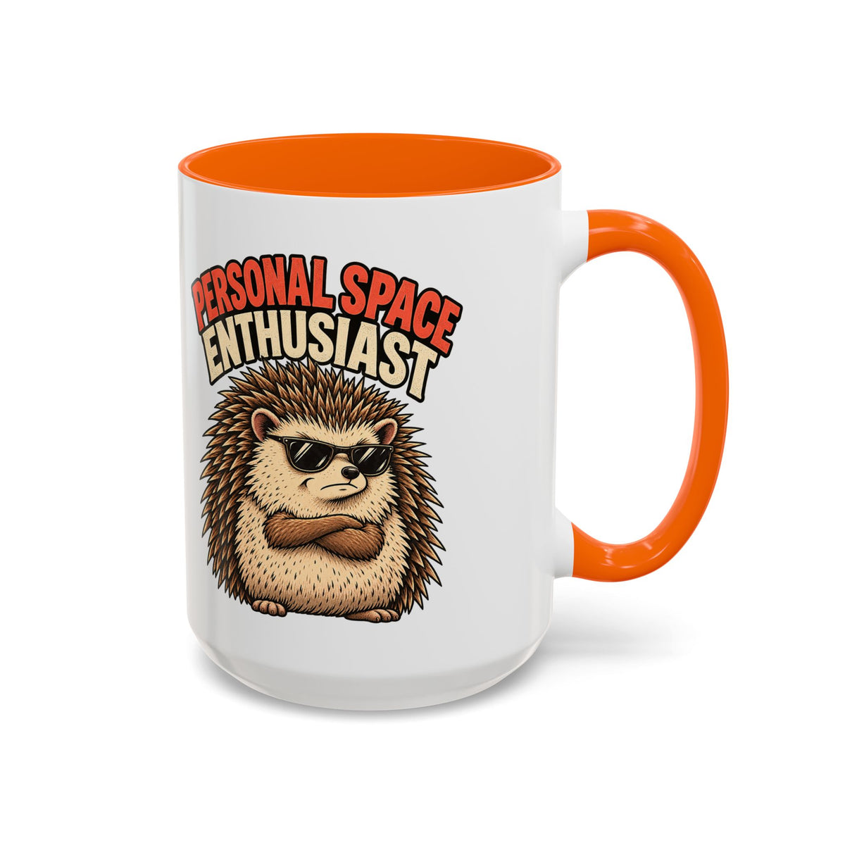 Funny And Witty "Personal Space Enthusiast" Accent Coffee Mug (11, 15oz)
