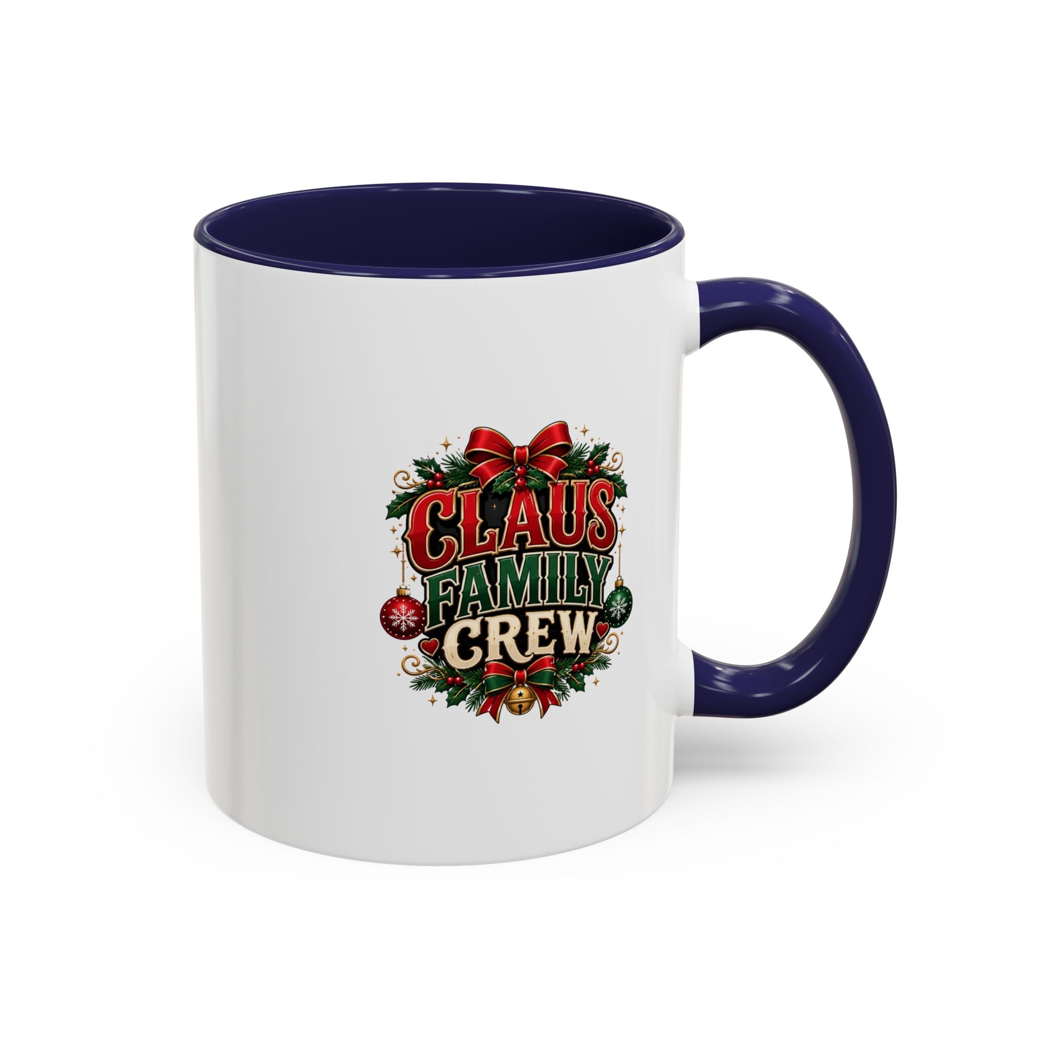 Claus Family Crew Accent Coffee Mug – Holiday Christmas Tea & Coffee Cup