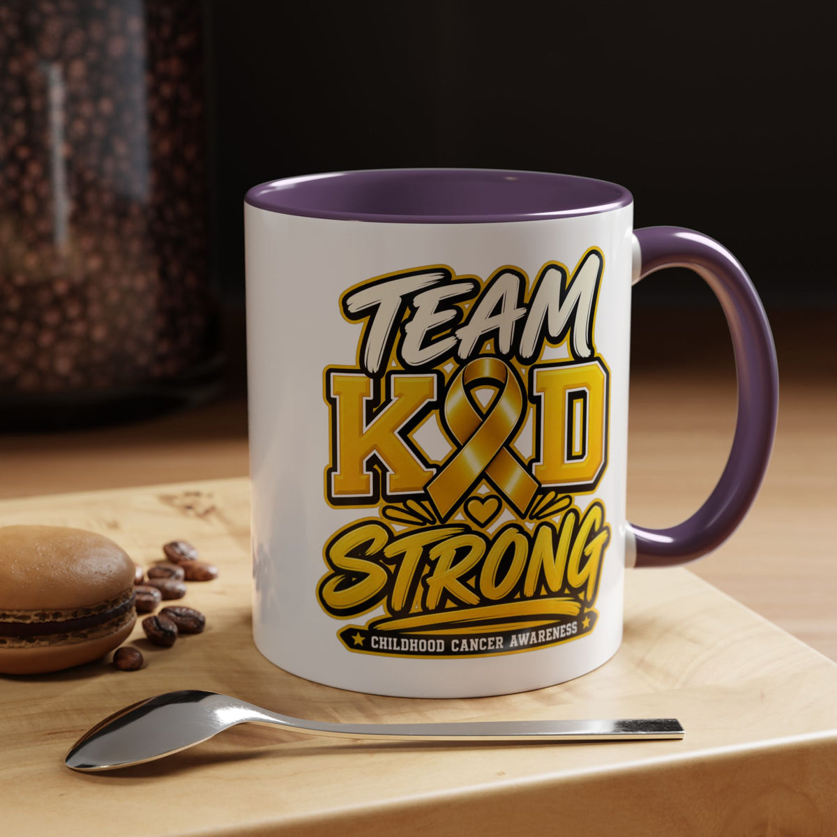 Team KID Strong Childhood Cancer Awareness Coffee Mug