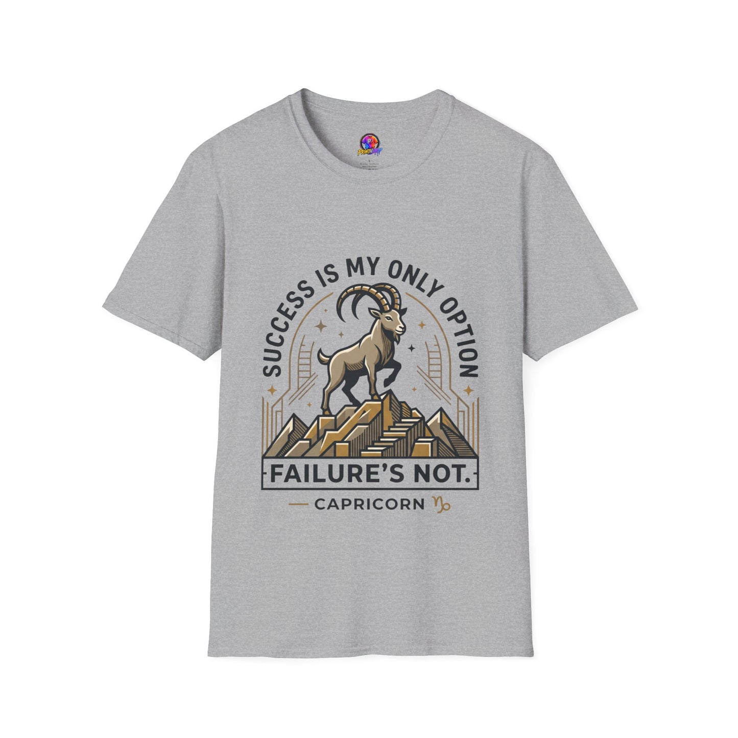 Capricorn Goat T-Shirt — "Success Is My Only Option" Motivational Zodiac Tee