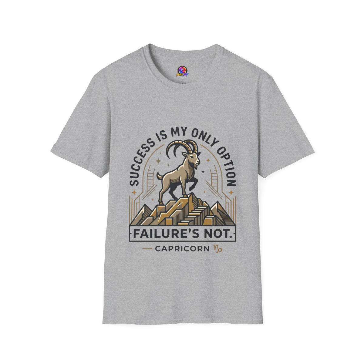 Capricorn Goat T-Shirt — "Success Is My Only Option" Motivational Zodiac Tee