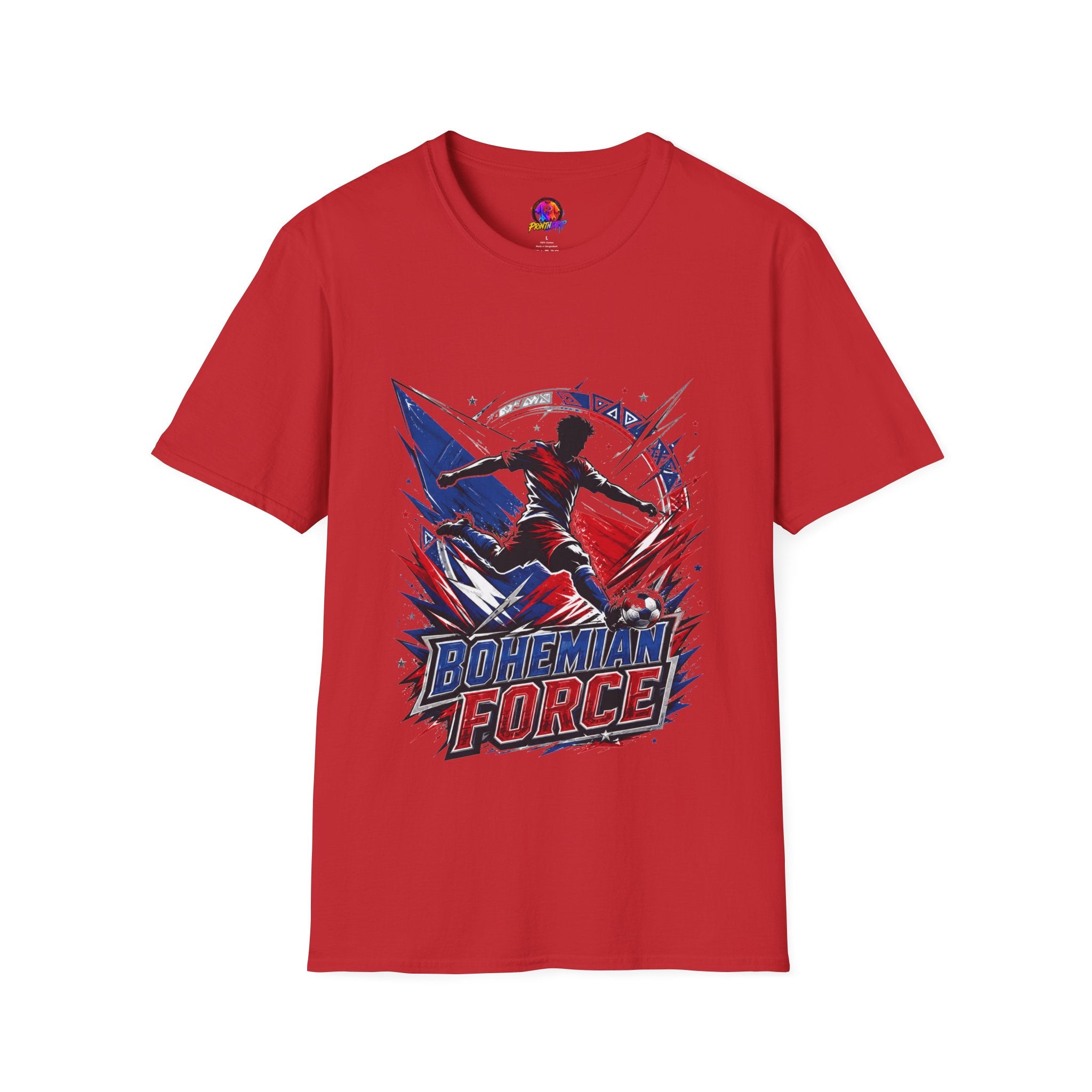 Czechia Bohemian Force Graphic T‑Shirt — Energetic Soccer Player Silhouette