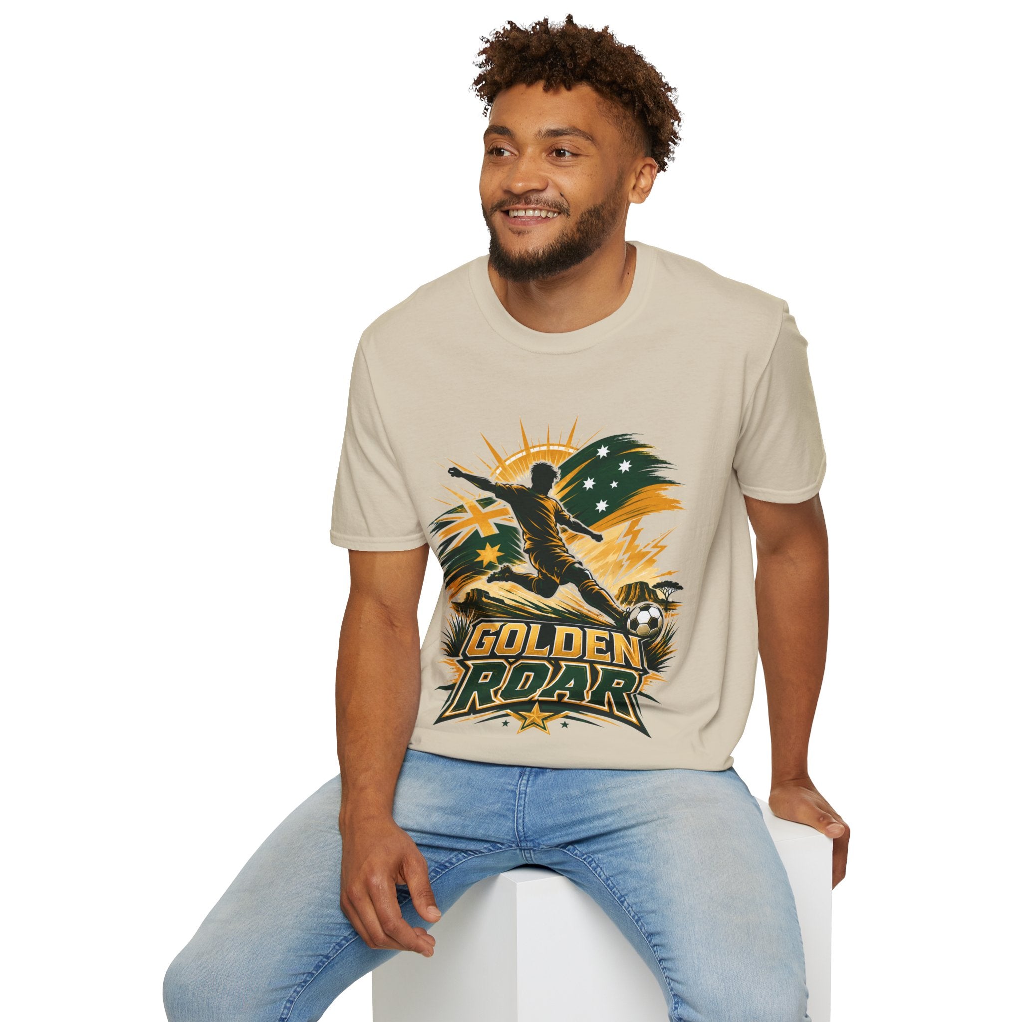 Australia Golden Roar Soccer T-Shirt — Australian Football Fan Tee
