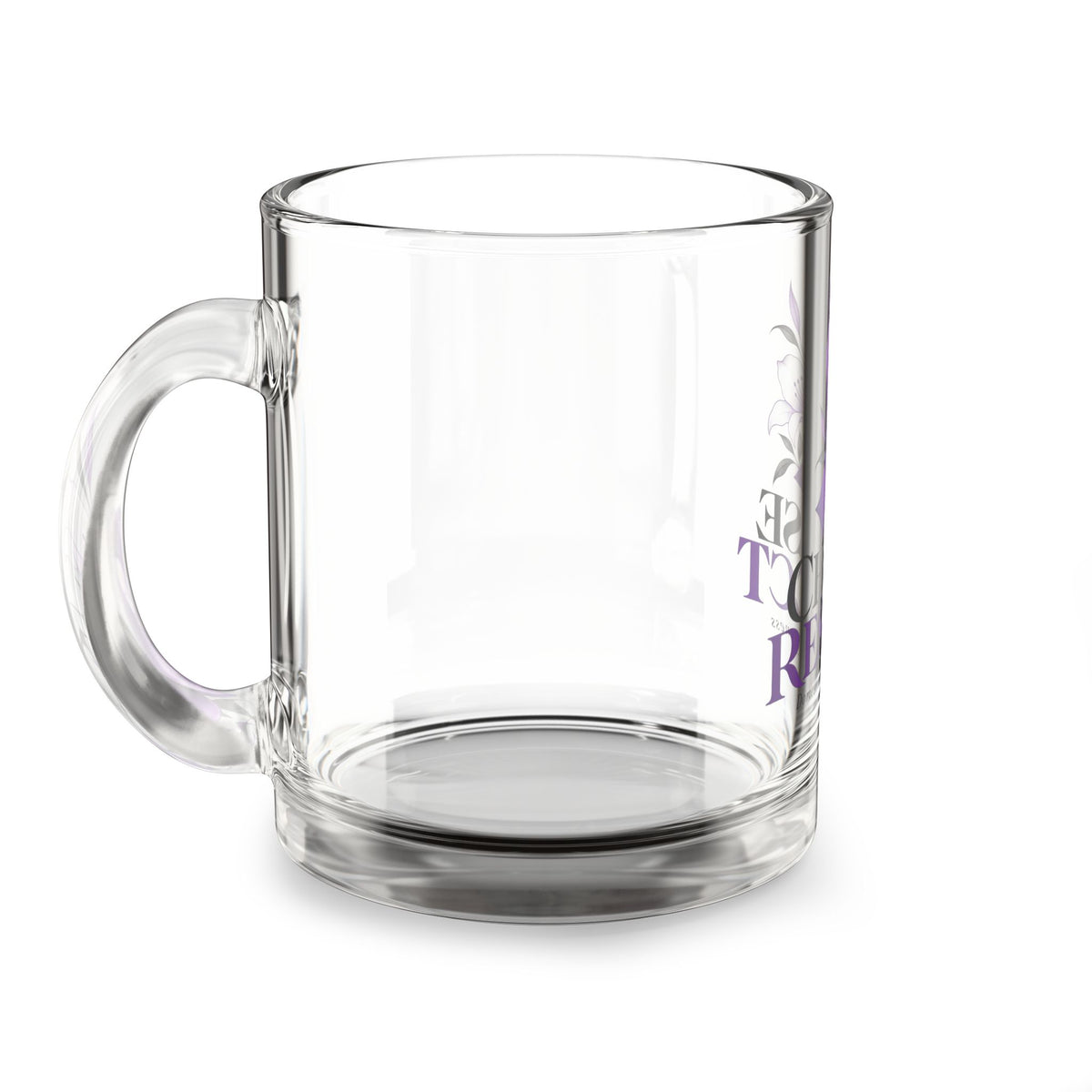 Choose Respect Purple Ribbon Domestic Violence Awareness Glass Mug