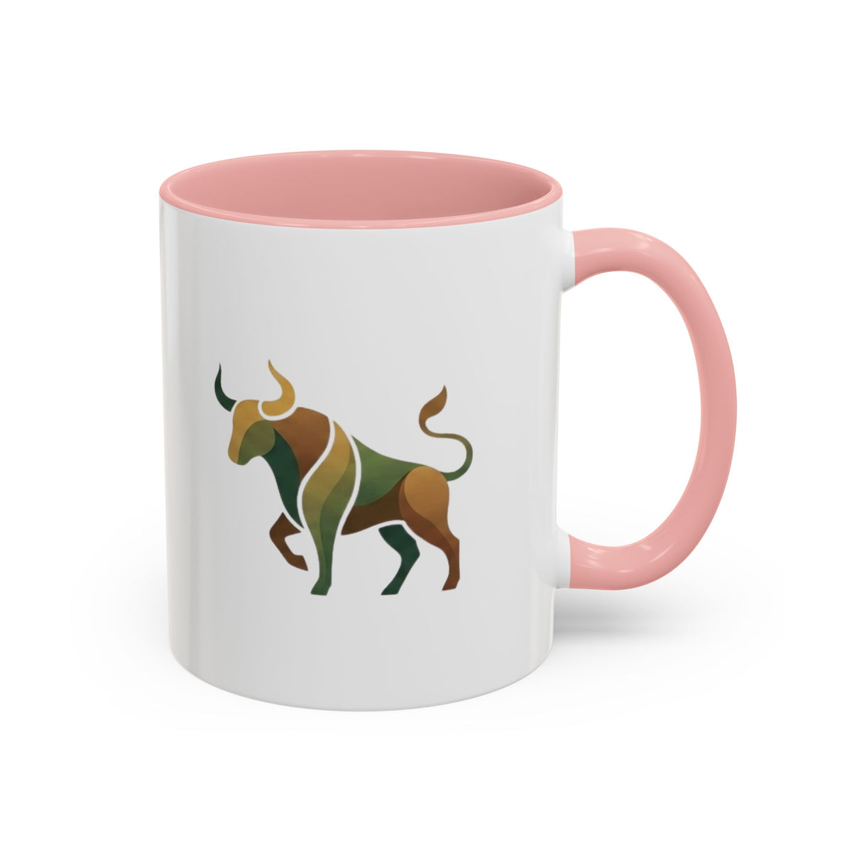 Taurus Geometric Bull Accent Coffee Mug — Taurus Zodiac Gift