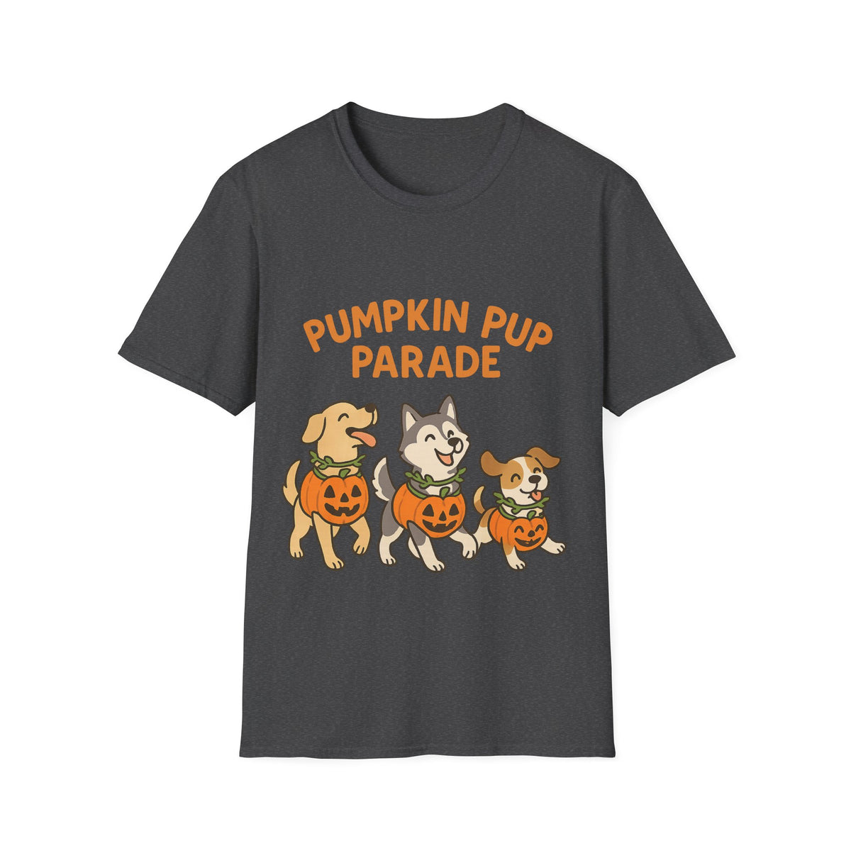 Pumpkin Pup Parade Graphic Tee, Cute Halloween Dogs Fall Season T-Shirt - Trending Now - September 2026