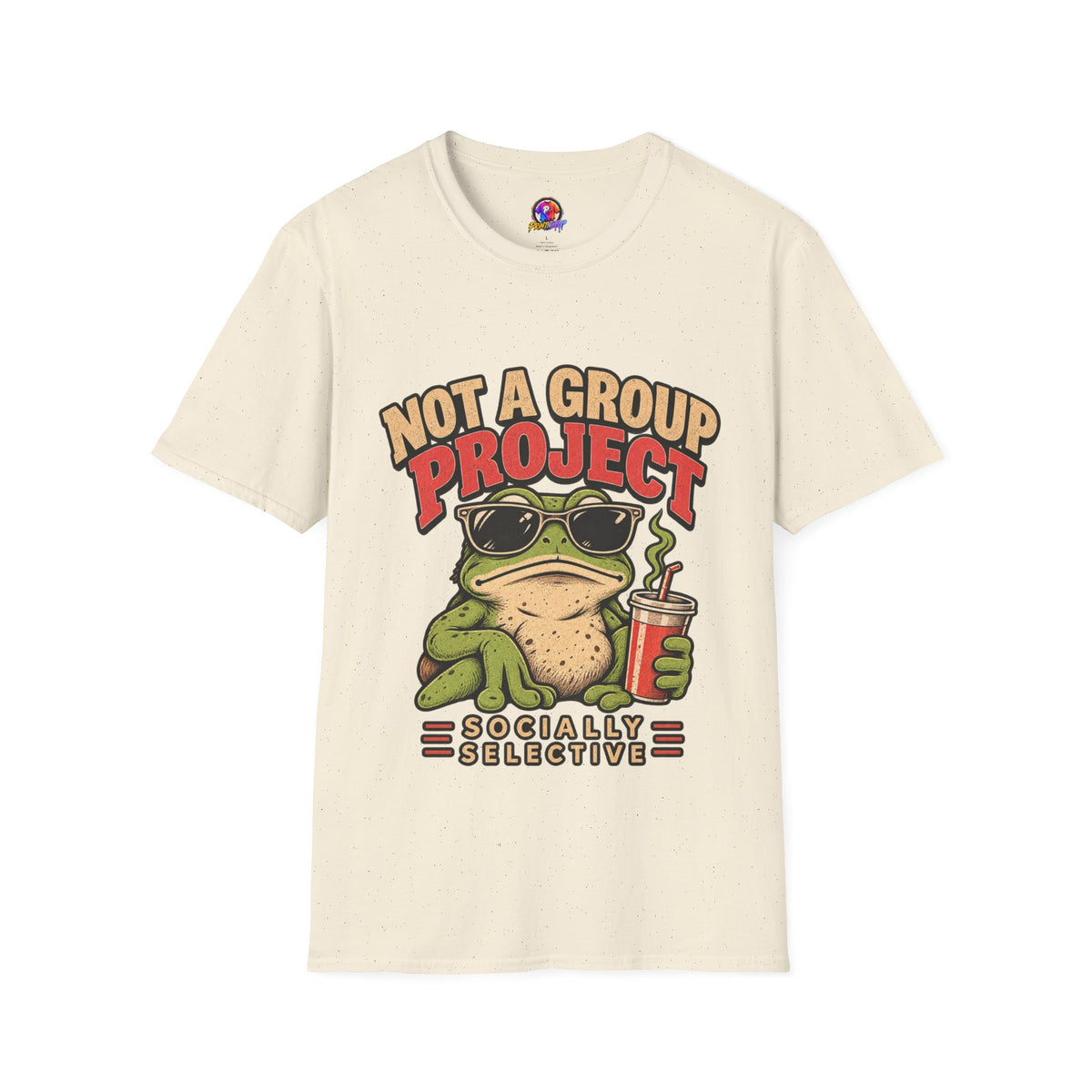 Not a Group Project Frog T-Shirt — "Socially Selective" Funny Introvert Tee