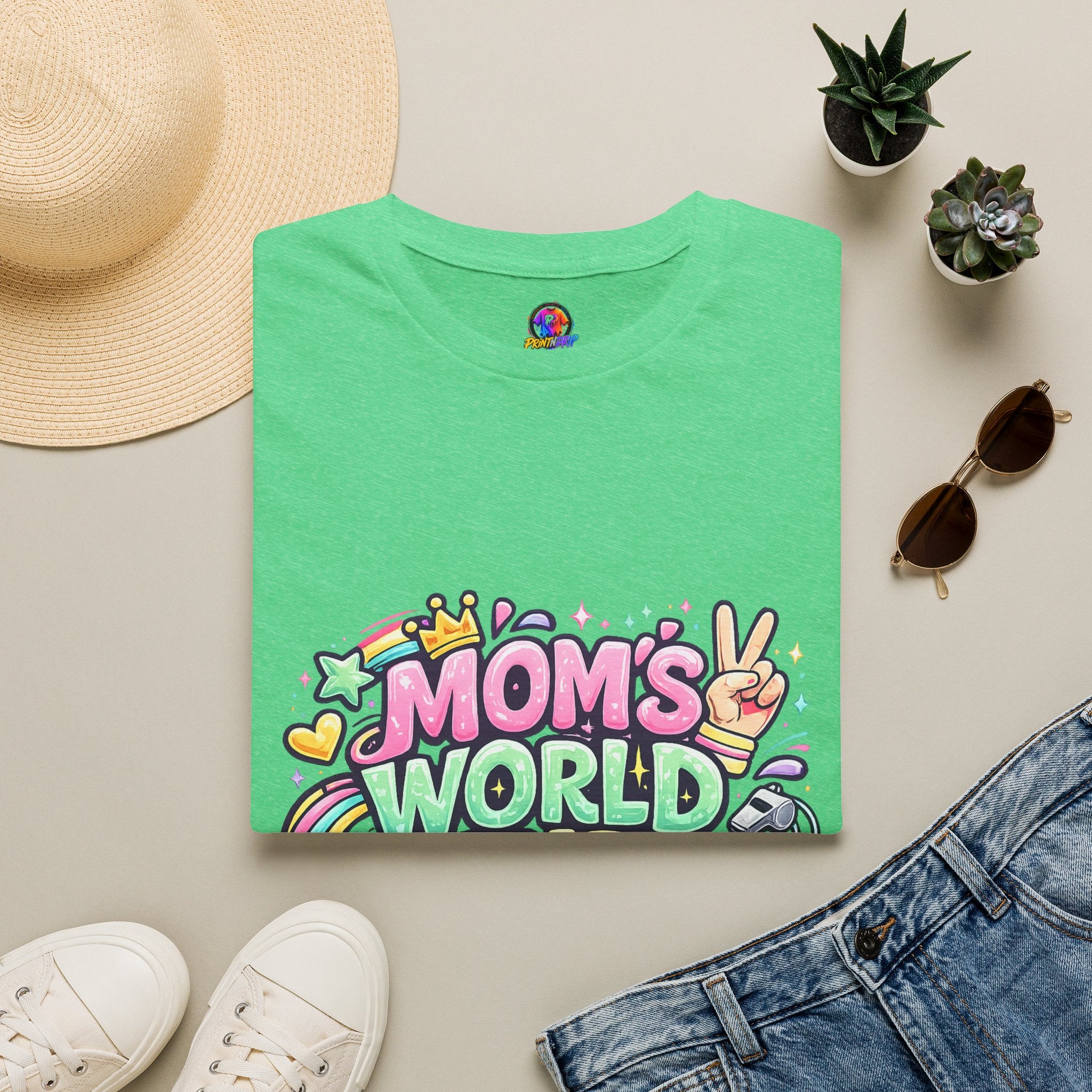 Girls Kids Mom's World Cup Era T‑Shirt — Playful Soccer Mom Tee