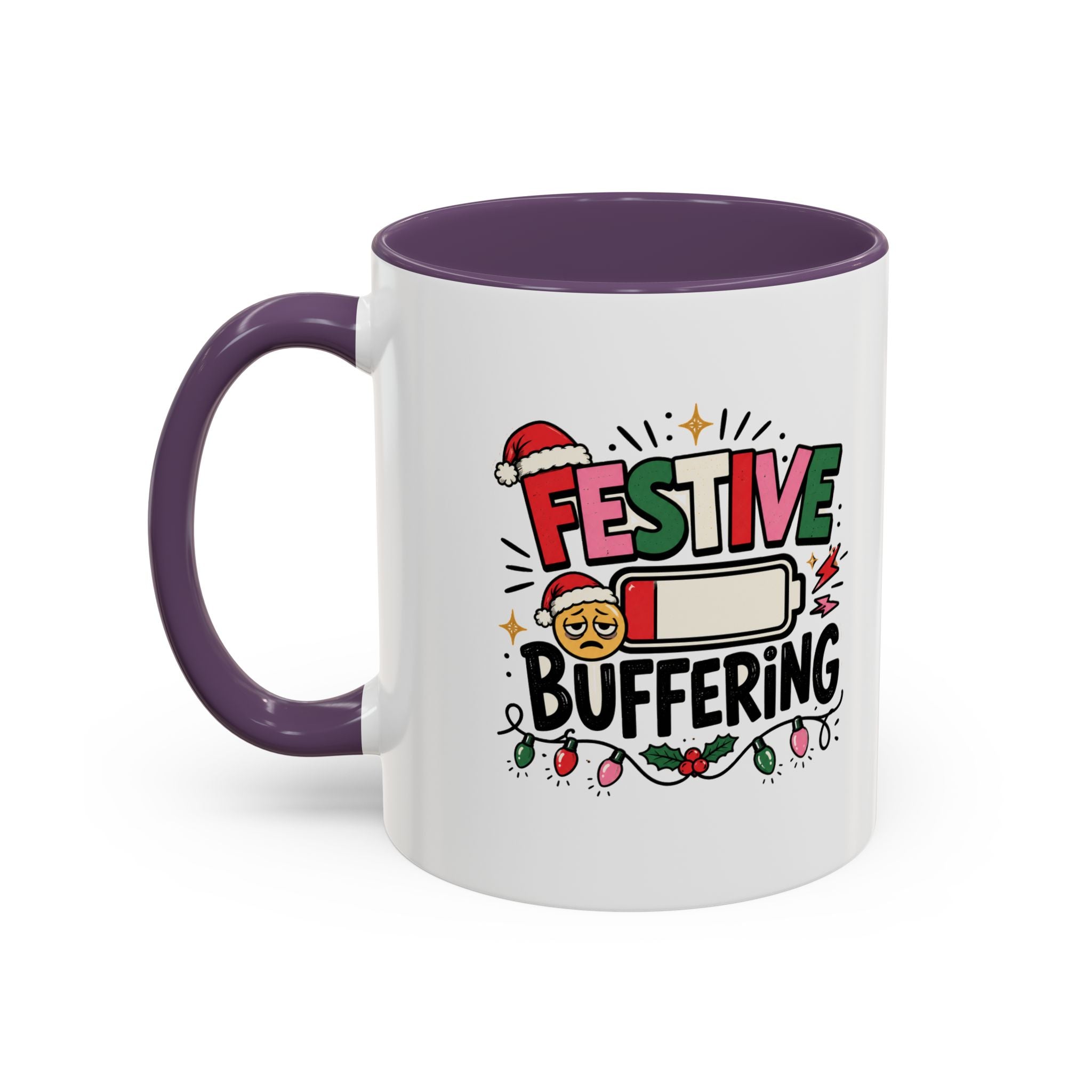 Modern Day Christmas Festive Buffering Mug — Funny Christmas Holiday Coffee Cup (11/15oz)