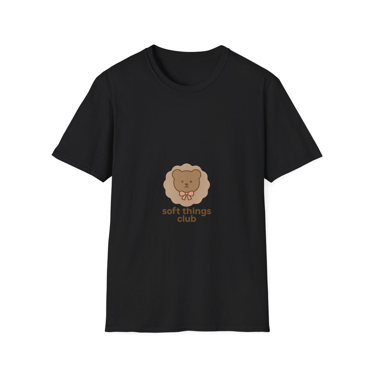 "Soft Things Club" Cute Teddy Bear Graphic Tee - Cozy Aesthetic Pastel White T-Shirt - Trending Now - September 2026