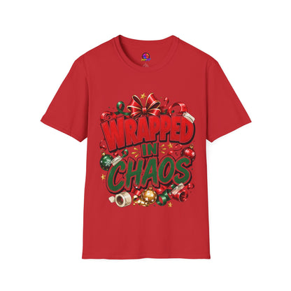 T-Shirt — "Wrapped in Chaos" Holiday Graphic Tee