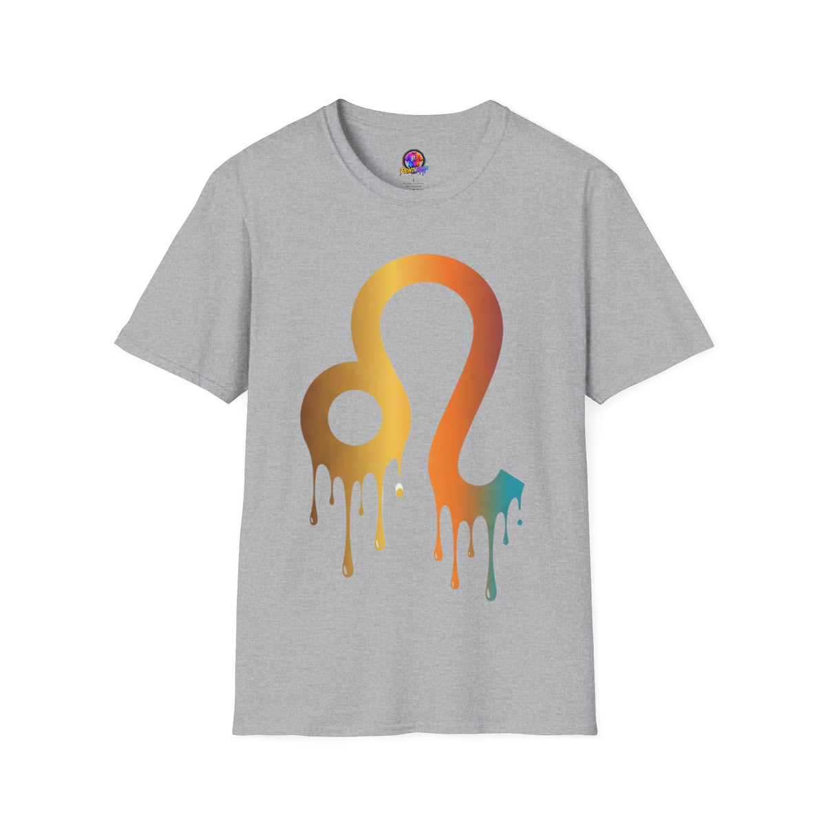 Leo Zodiac Drip T-Shirt — Colorful Astrology Sign Tee